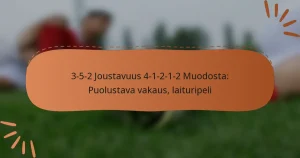 3-5-2 Joustavuus 4-1-2-1-2 Muodosta: Puolustava vakaus, laituripeli