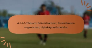 4-1-2-1-2 Muoto: Erikoistilanteet, Puolustuksen organisointi, Hyökkäysvaihtoehdot