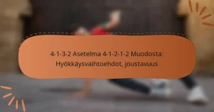 4-1-3-2 Asetelma 4-1-2-1-2 Muodosta: Hyökkäysvaihtoehdot, joustavuus