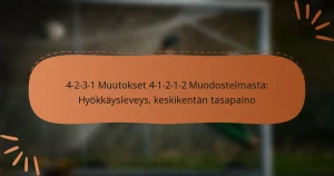 4-2-3-1 Muutokset 4-1-2-1-2 Muodostelmasta: Hyökkäysleveys, keskikentän tasapaino