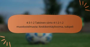 4-3-1-2 Taktinen siirto 4-1-2-1-2 muodostelmasta: Keskikenttäylivoima, tukipeli