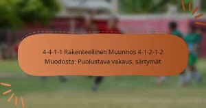 4-4-1-1 Rakenteellinen Muunnos 4-1-2-1-2 Muodosta: Puolustava vakaus, siirtymät