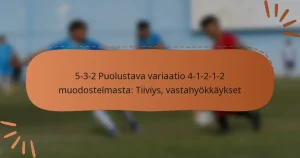 5-3-2 Puolustava variaatio 4-1-2-1-2 muodostelmasta: Tiiviys, vastahyökkäykset