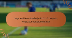 Laaja keskikenttäpelaaja 4-1-2-1-2: Nopeus, Kuljetus, Puolustustehtävät