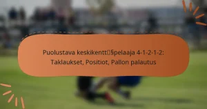 Puolustava keskikenttäpelaaja 4-1-2-1-2: Taklaukset, Positiot, Pallon palautus