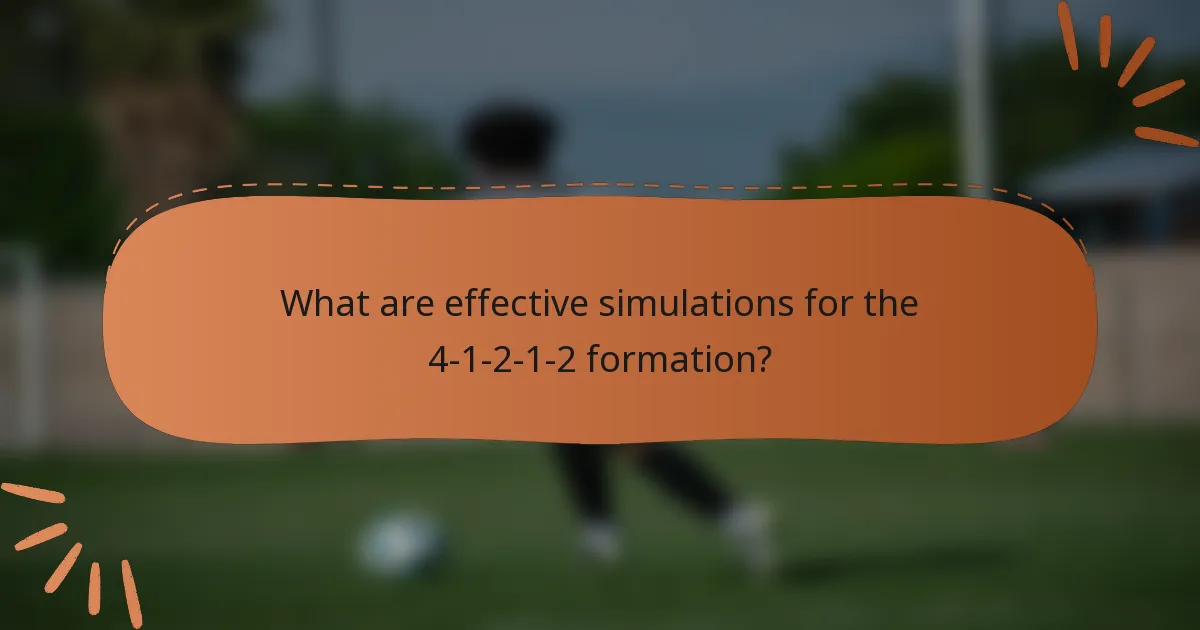 What are effective simulations for the 4-1-2-1-2 formation?