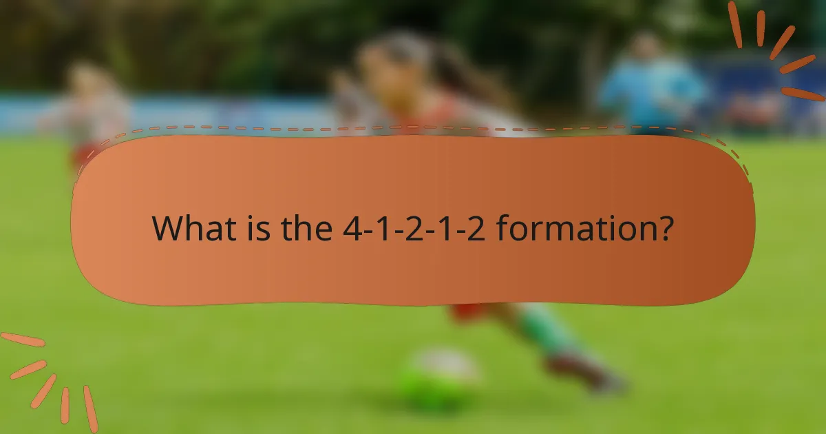 What is the 4-1-2-1-2 formation?