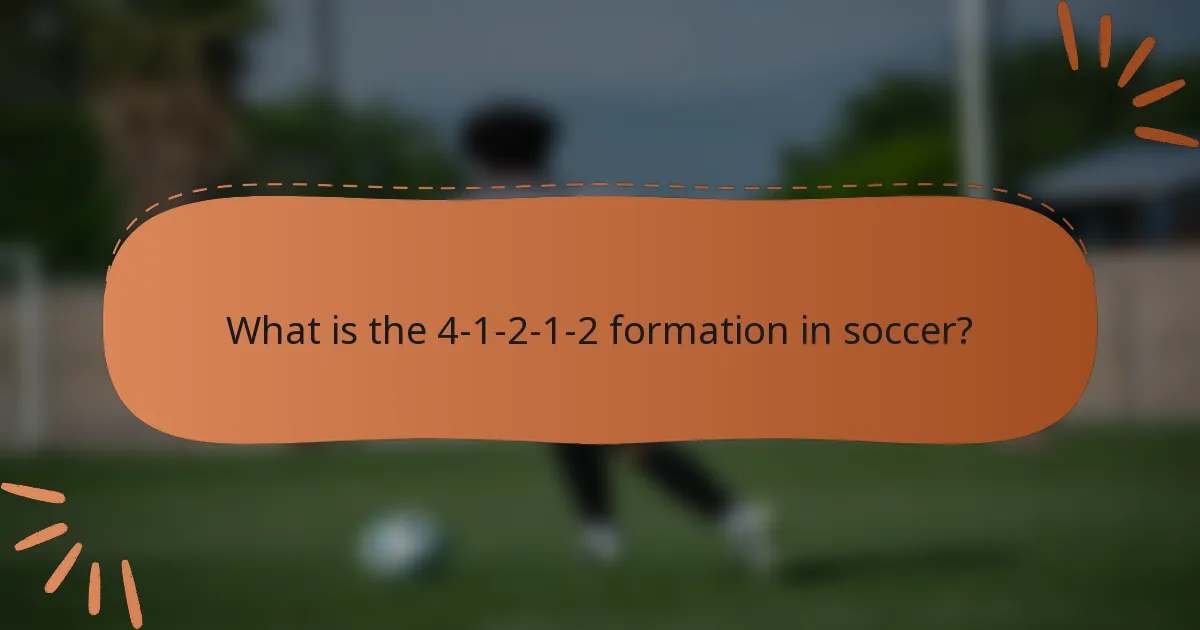 What is the 4-1-2-1-2 formation in soccer?