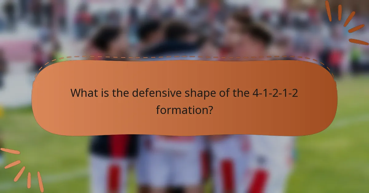 What is the defensive shape of the 4-1-2-1-2 formation?