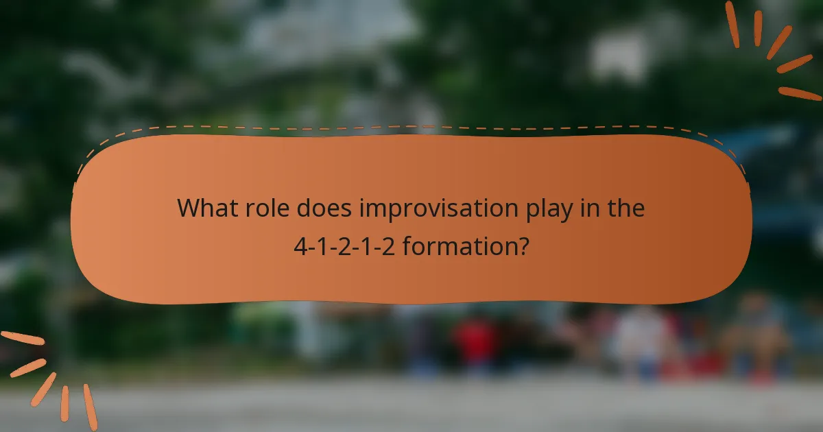 What role does improvisation play in the 4-1-2-1-2 formation?